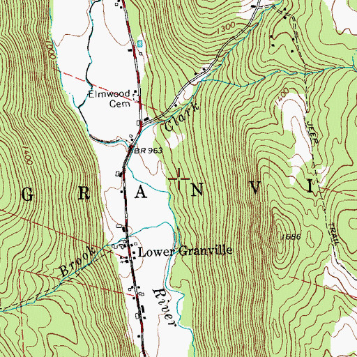 Topographic Map of Albee Brook, VT