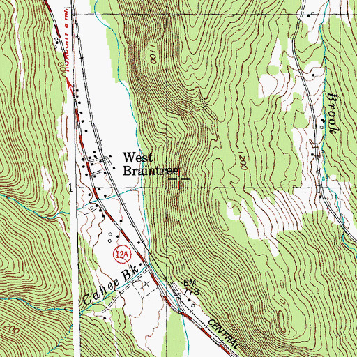 Topographic Map of Batchellor Brook, VT