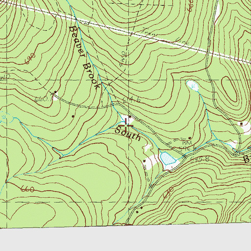 Topographic Map of Beaver Brook, VT