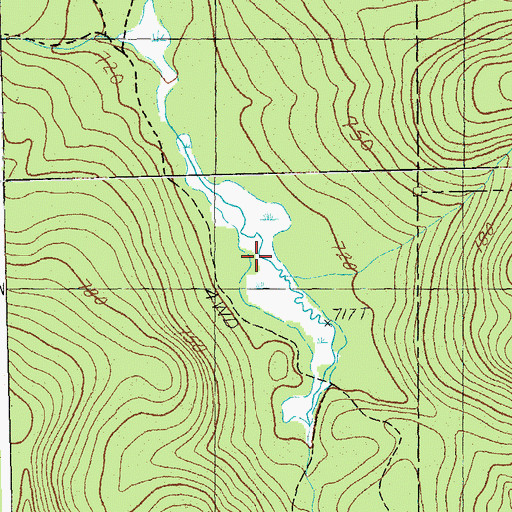 Topographic Map of Beaver Meadows, VT