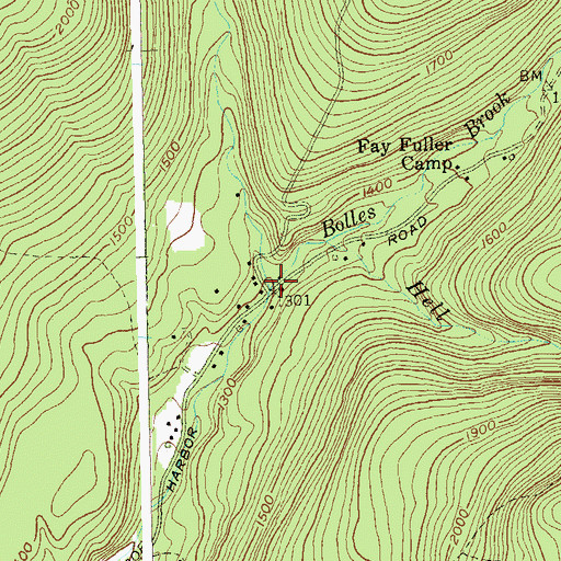 Topographic Map of Bickford Hollow Brook, VT