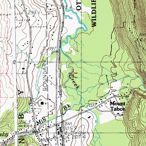 Topographic Map of Big Branch, VT