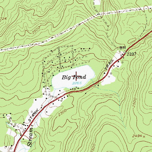 Topographic Map of Big Pond, VT