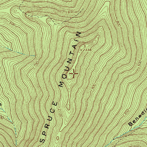 Topographic Map of Big Spruce Mountain, VT