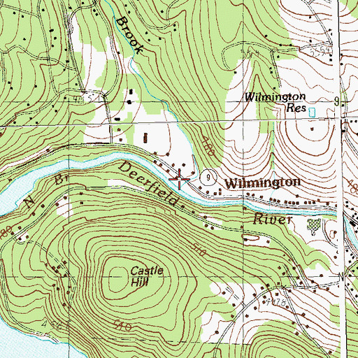 Topographic Map of Binney Brook, VT