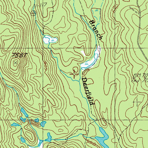 Topographic Map of Black Brook, VT