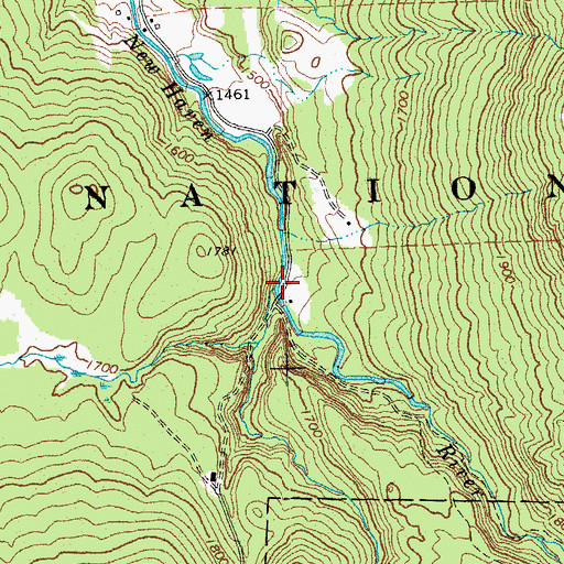 Topographic Map of Blue Bank Brook, VT