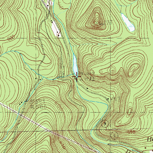 Topographic Map of Bond Brook, VT