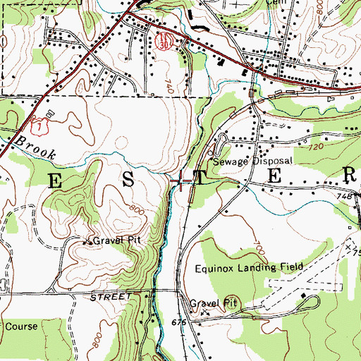 Topographic Map of Bourn Brook, VT