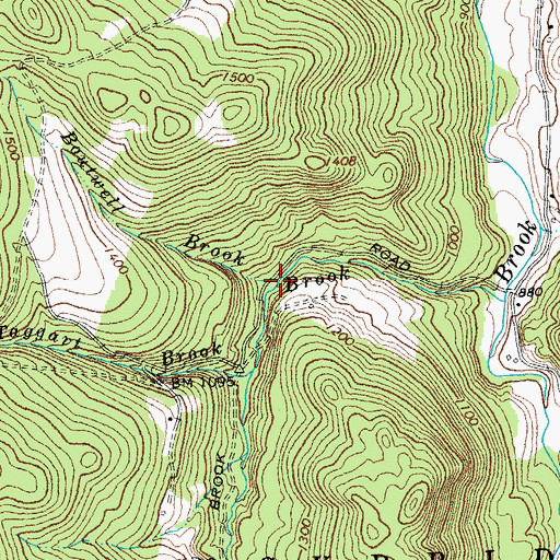 Topographic Map of Boutwell Brook, VT