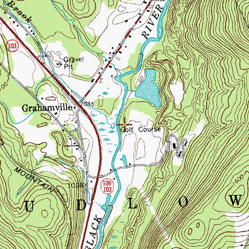 Topographic Map of Branch Brook, VT