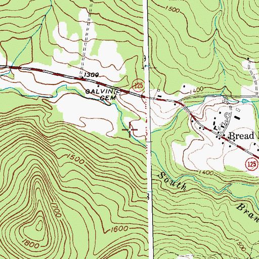 Topographic Map of Brandy Brook, VT