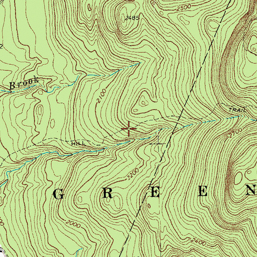 Topographic Map of Burnt Hill Trail, VT