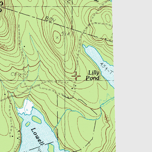 Topographic Map of Camp Derry, VT