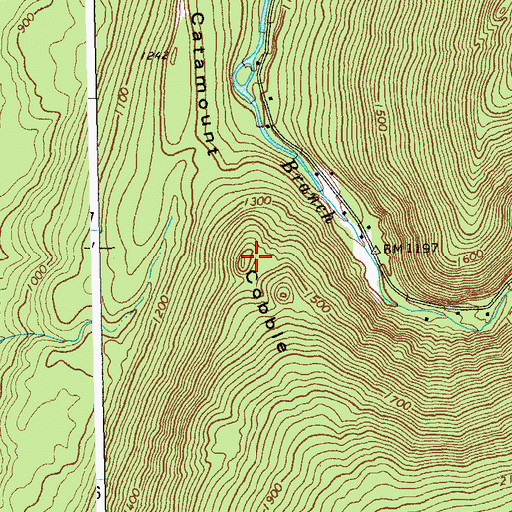 Topographic Map of Catamount Cobble, VT