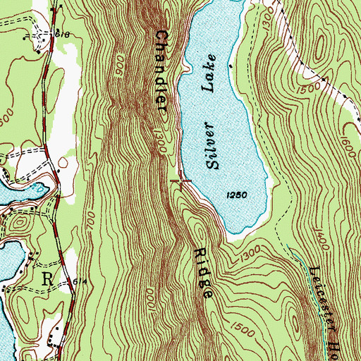 Topographic Map of Chandler Ridge, VT