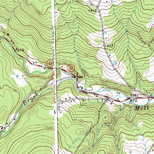 Topographic Map of Chase Brook, VT