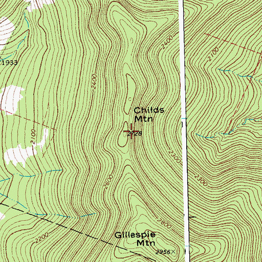Topographic Map of Childs Mountain, VT