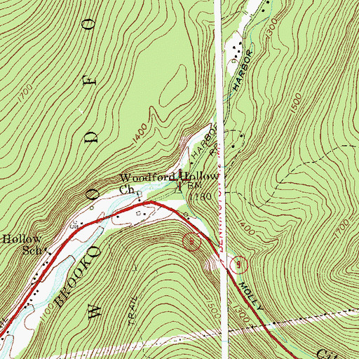 Topographic Map of City Stream, VT