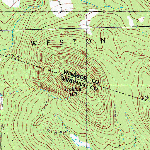 Topographic Map of Cobble Hill, VT