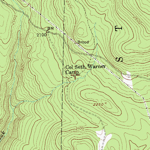 Topographic Map of Col Seth Warner Camp, VT