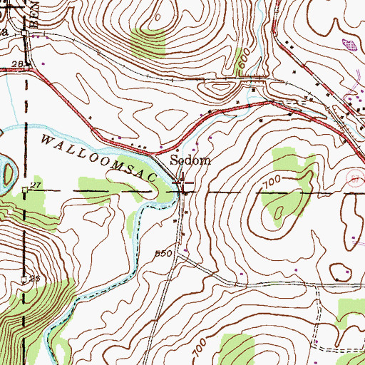 Topographic Map of Cold Spring Brook, VT