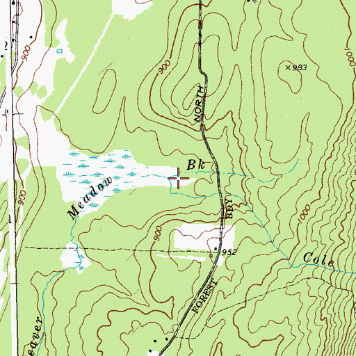 Topographic Map of Cole Brook, VT