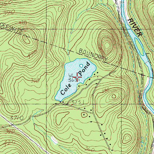 Topographic Map of Cole Pond, VT