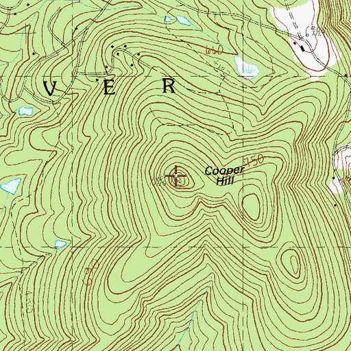 Topographic Map of Cooper Hill, VT