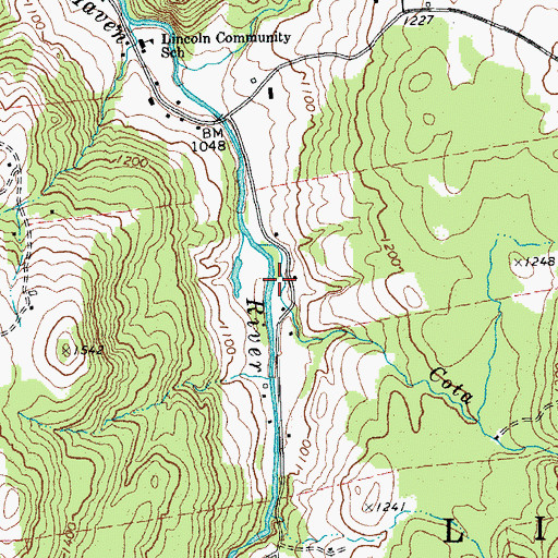 Topographic Map of Cota Brook, VT