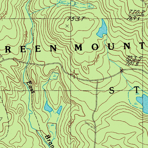Topographic Map of Daniel Webster Historical Monument, VT