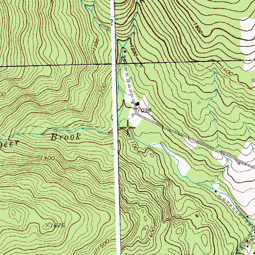Topographic Map of Deer Brook, VT