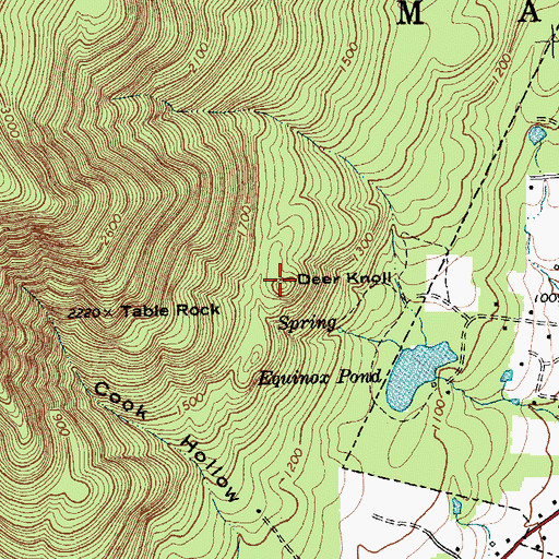 Topographic Map of Deer Knoll, VT