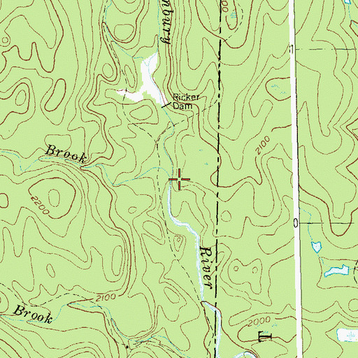 Topographic Map of Deer Lick Brook, VT