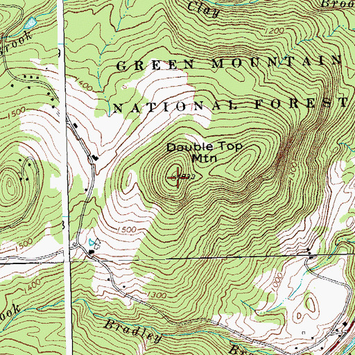 Topographic Map of Double Top Mountain, VT