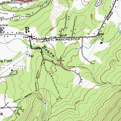 Topographic Map of Downer Glen, VT