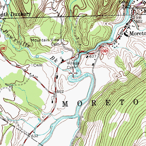 Topographic Map of Dowsville Brook, VT