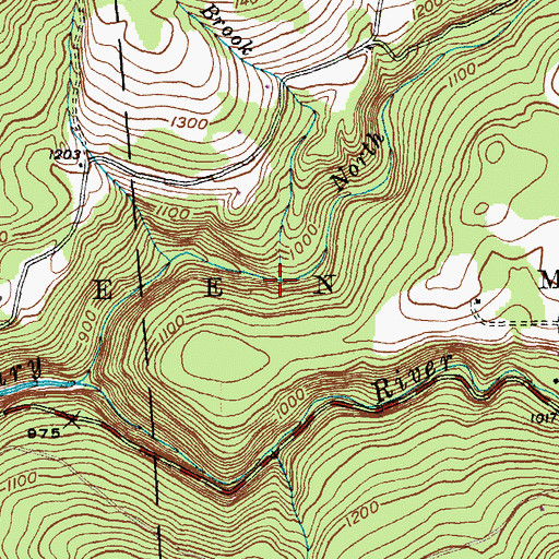 Topographic Map of Dragon Brook, VT