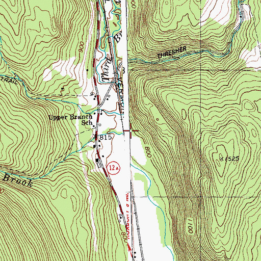 Topographic Map of Dunham Brook, VT