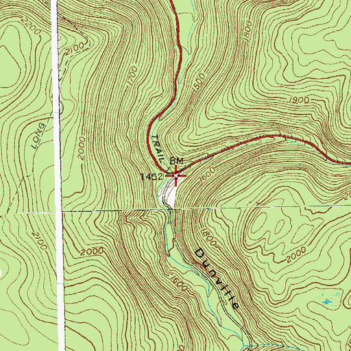 Topographic Map of Dunville Hollow, VT