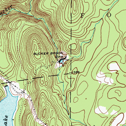 Topographic Map of Dutton Brook, VT