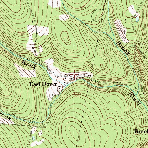 Topographic Map of East Dover, VT