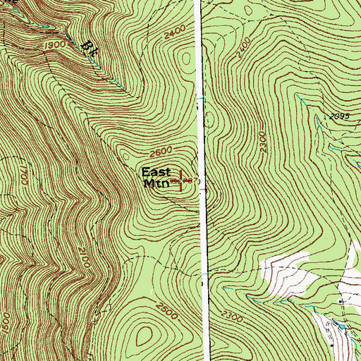 Topographic Map of East Mountain, VT