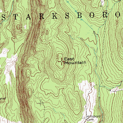 Topographic Map of East Mountain, VT