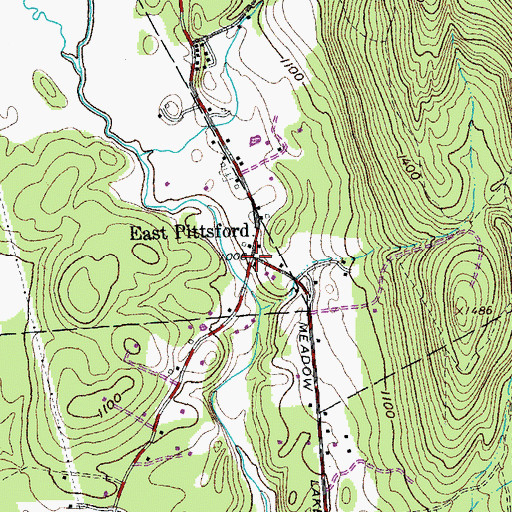Topographic Map of East Pittsford, VT