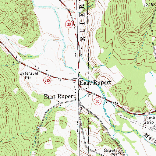 Topographic Map of East Rupert, VT