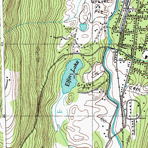 Topographic Map of Elfin Lake, VT