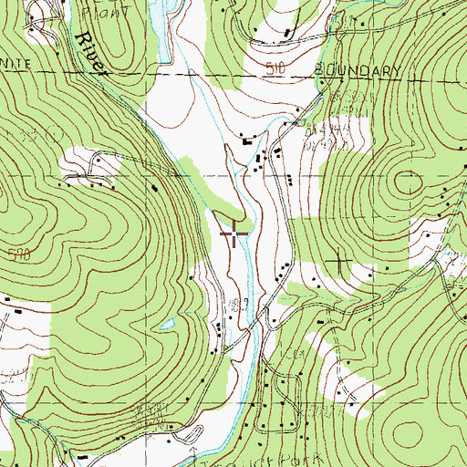 Topographic Map of Ellis Brook, VT