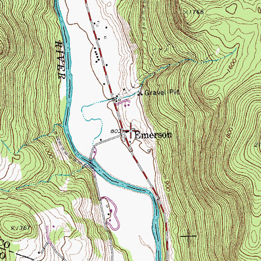 Topographic Map of Emerson, VT