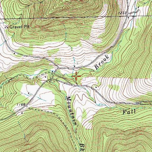 Topographic Map of Fall Brook, VT